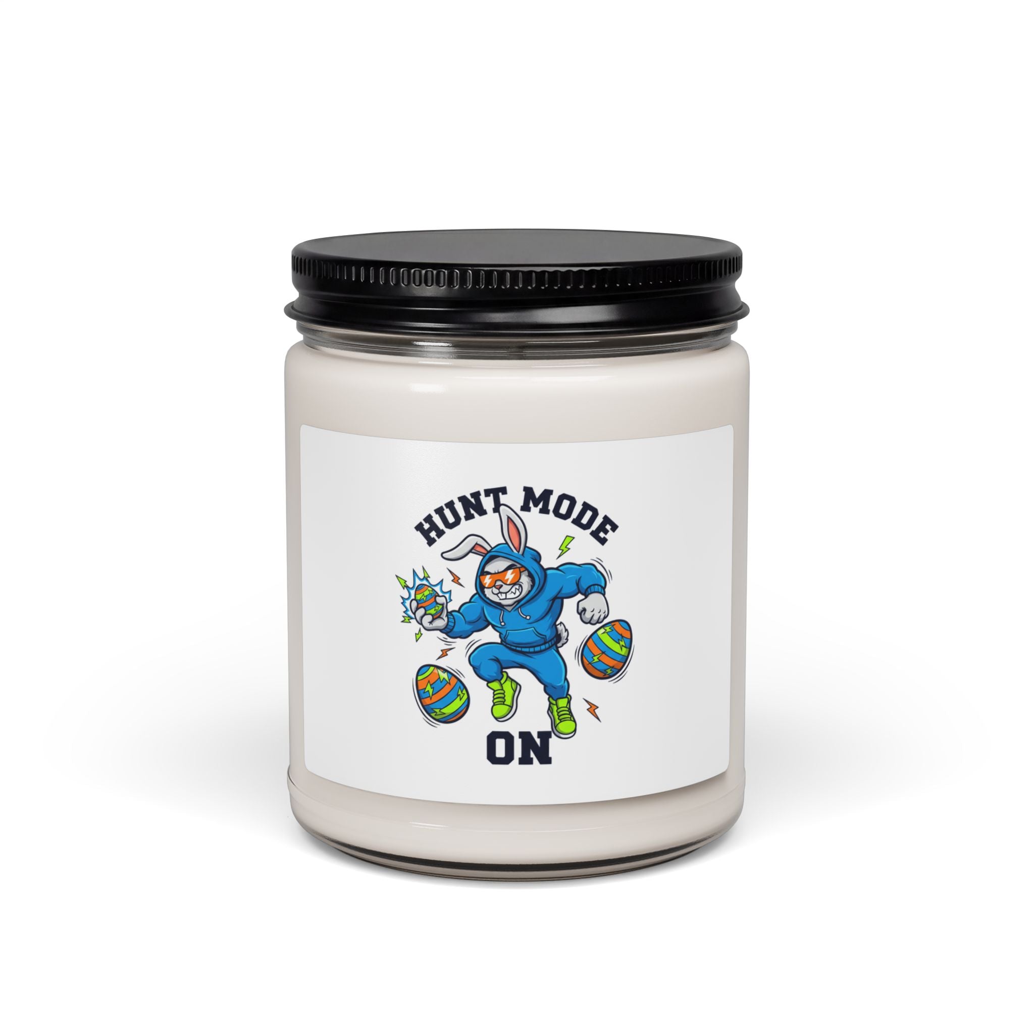 Hunt Mode On Candle | Scented Soy Candle, 9oz, Boys Easter Graphic