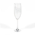 Etched Laurel Champagne Glass 8oz | Engraved Floral Stemware