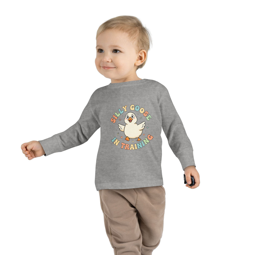 Silly Goose in Training Toddler Tee | Cute Duck Graphic