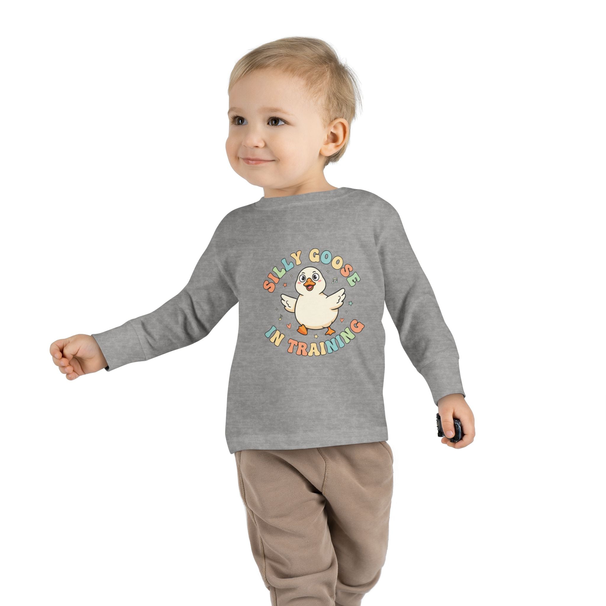 Silly Goose in Training Toddler Tee | Cute Duck Graphic