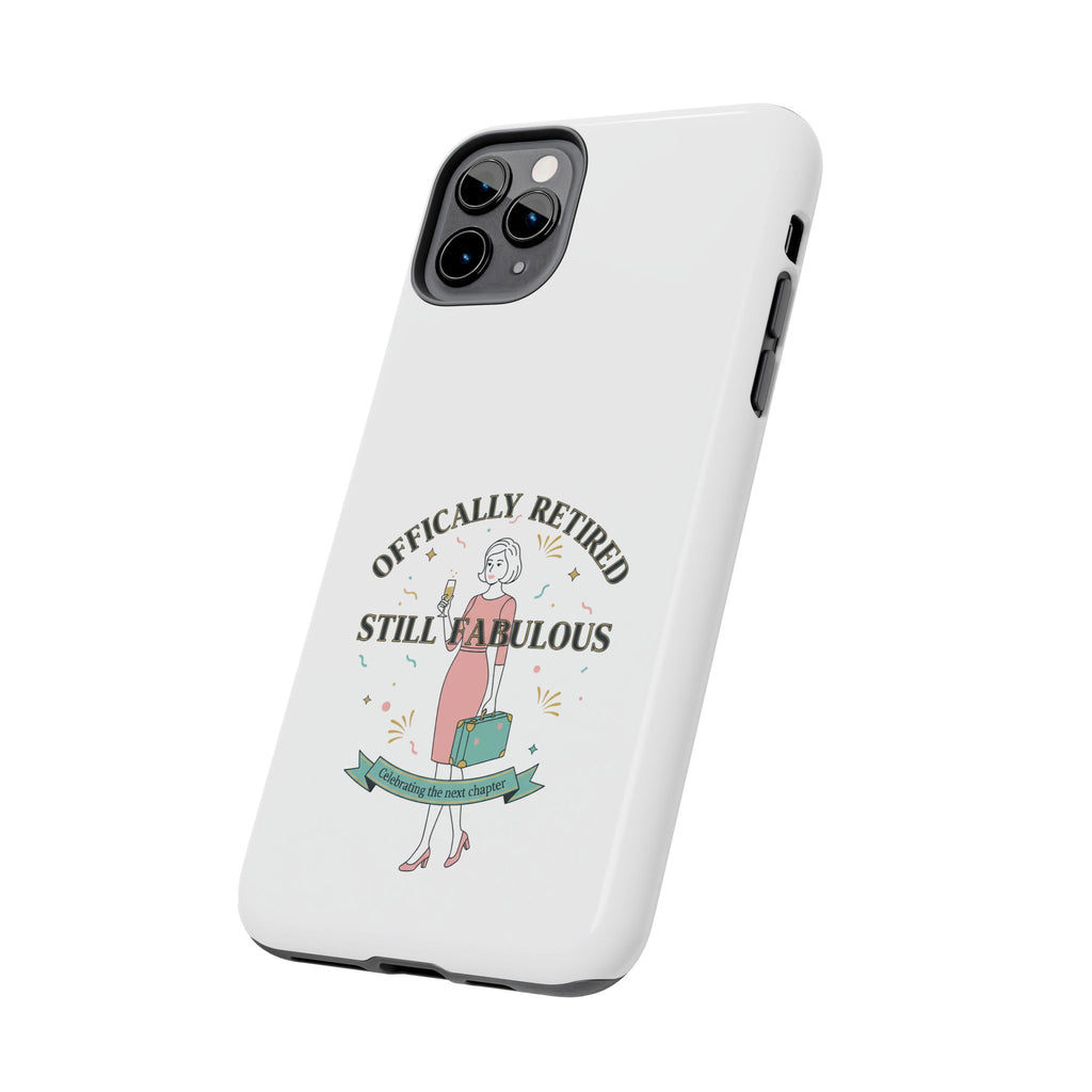 Officially Retired Still Fabulous Phone Case | Retirement, Retro Lady