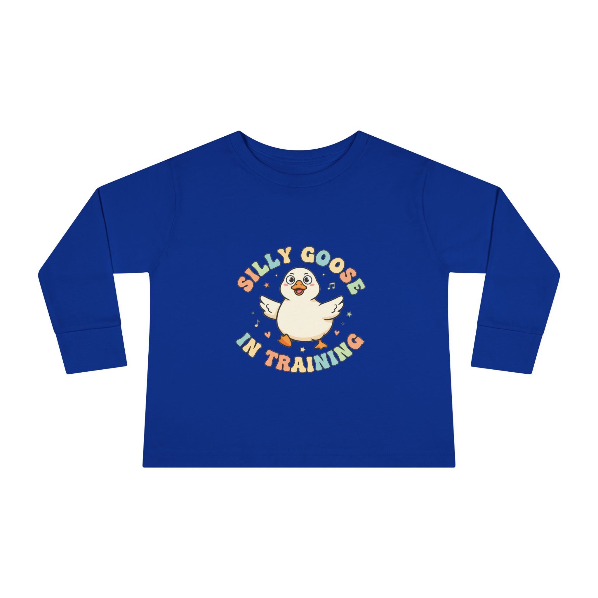 Silly Goose in Training Toddler Tee | Cute Duck Graphic