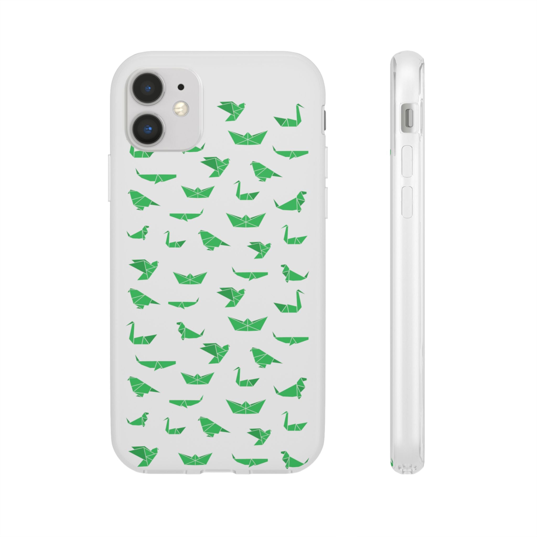 Green Origami Birds phone case | Flexi Case
