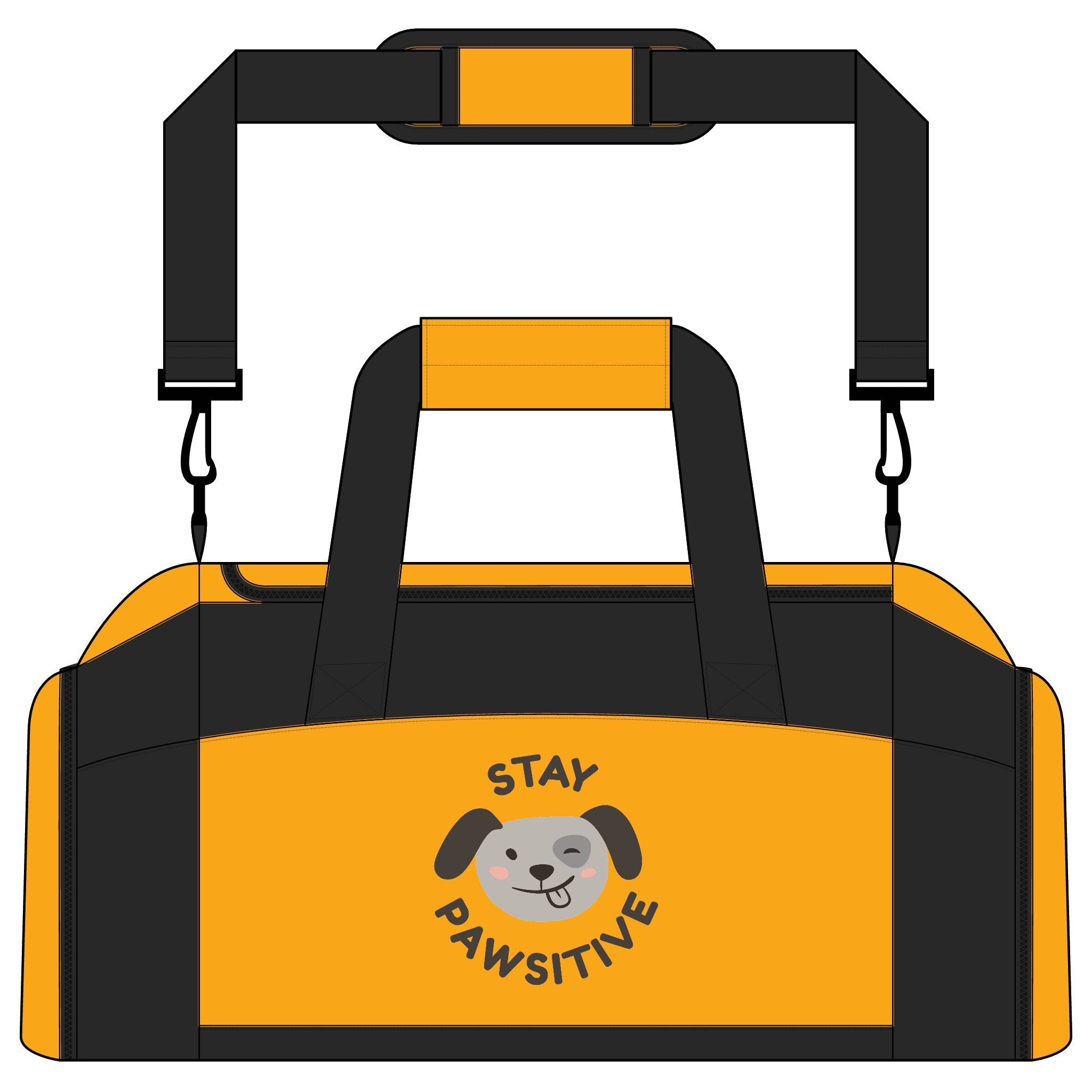 Stay Pawsitive Duffel Bag — Cute Dog Gym Bag for Pet Lovers