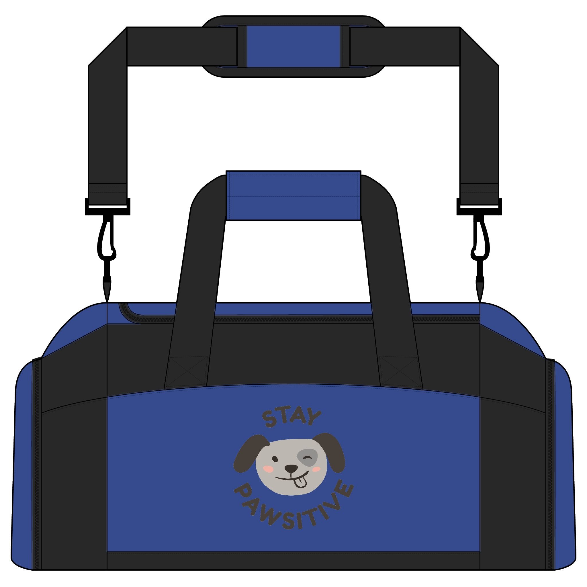 Stay Pawsitive Duffel Bag — Cute Dog Gym Bag for Pet Lovers