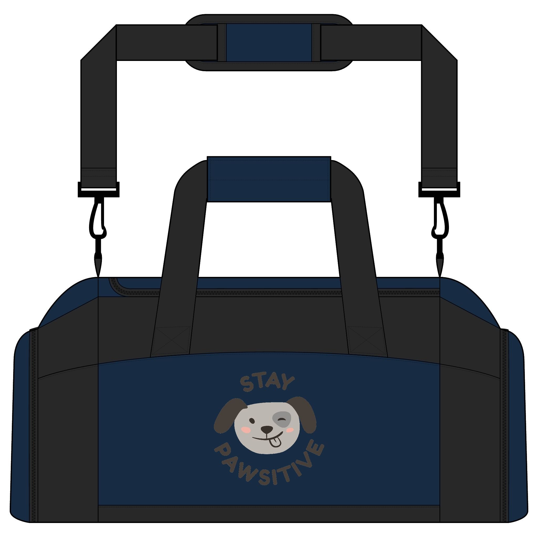 Stay Pawsitive Duffel Bag — Cute Dog Gym Bag for Pet Lovers
