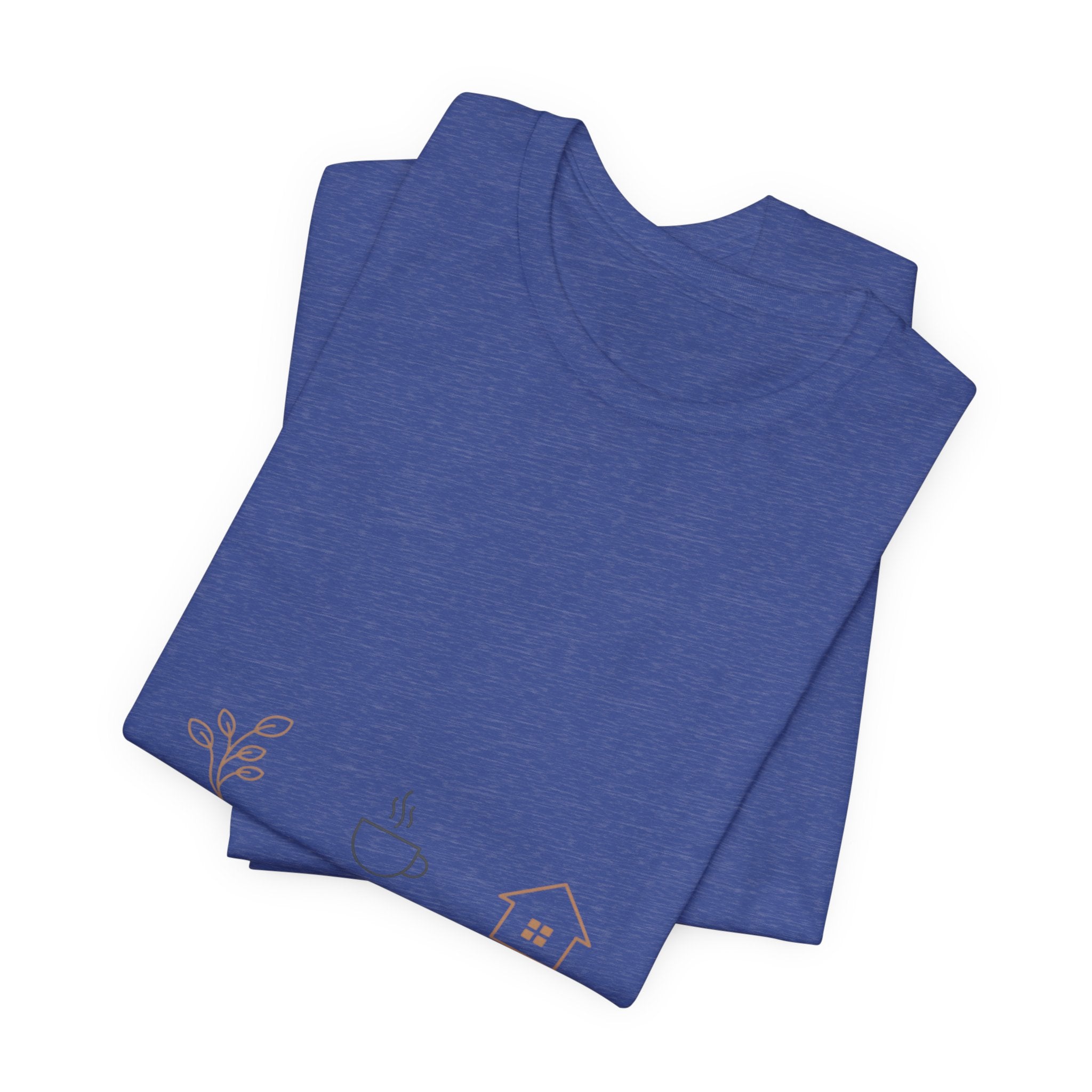 Plant Coffee Home minimal one-line art T-Shirt | single continuous line illustration, Scandi line art
