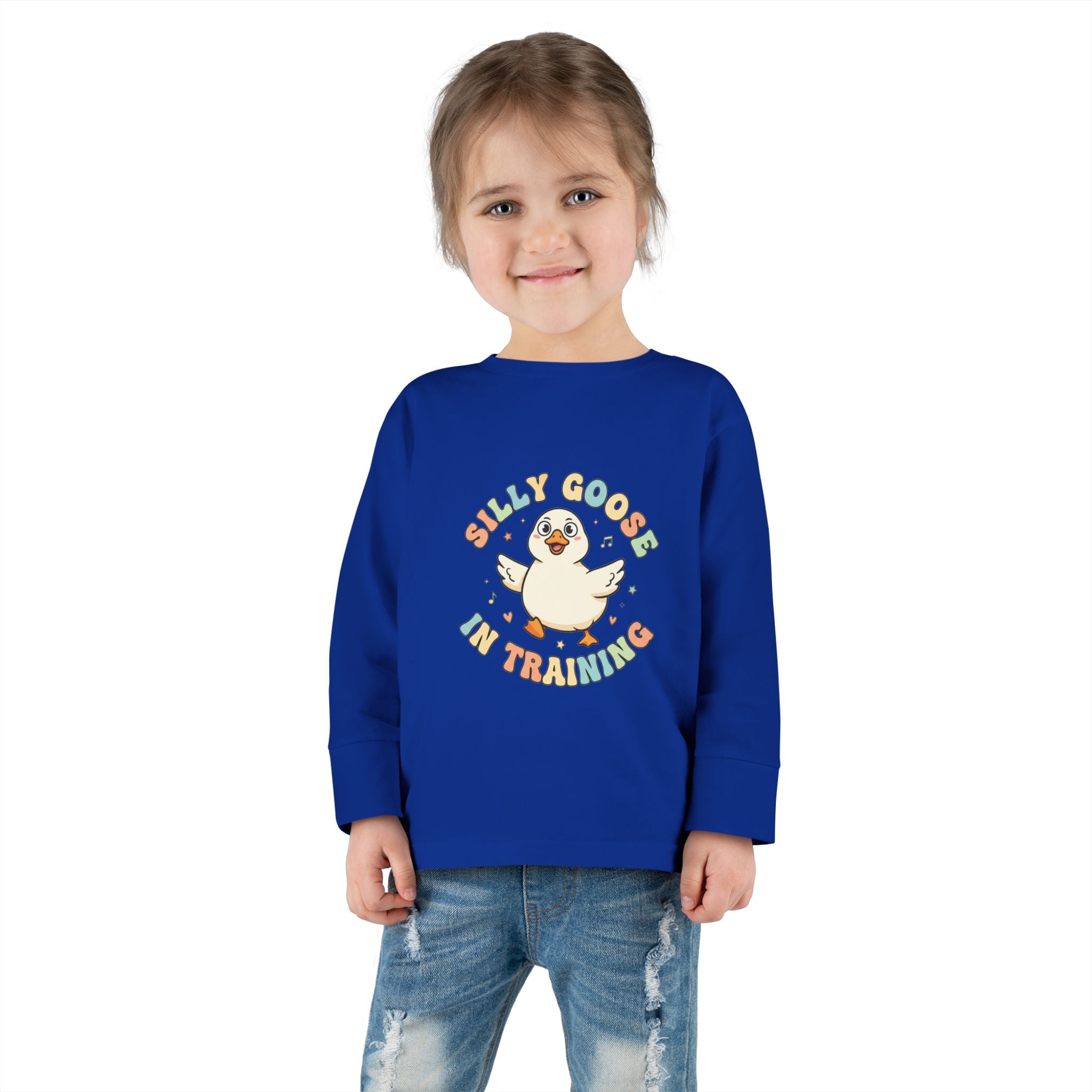 Silly Goose in Training Toddler Tee | Cute Duck Graphic