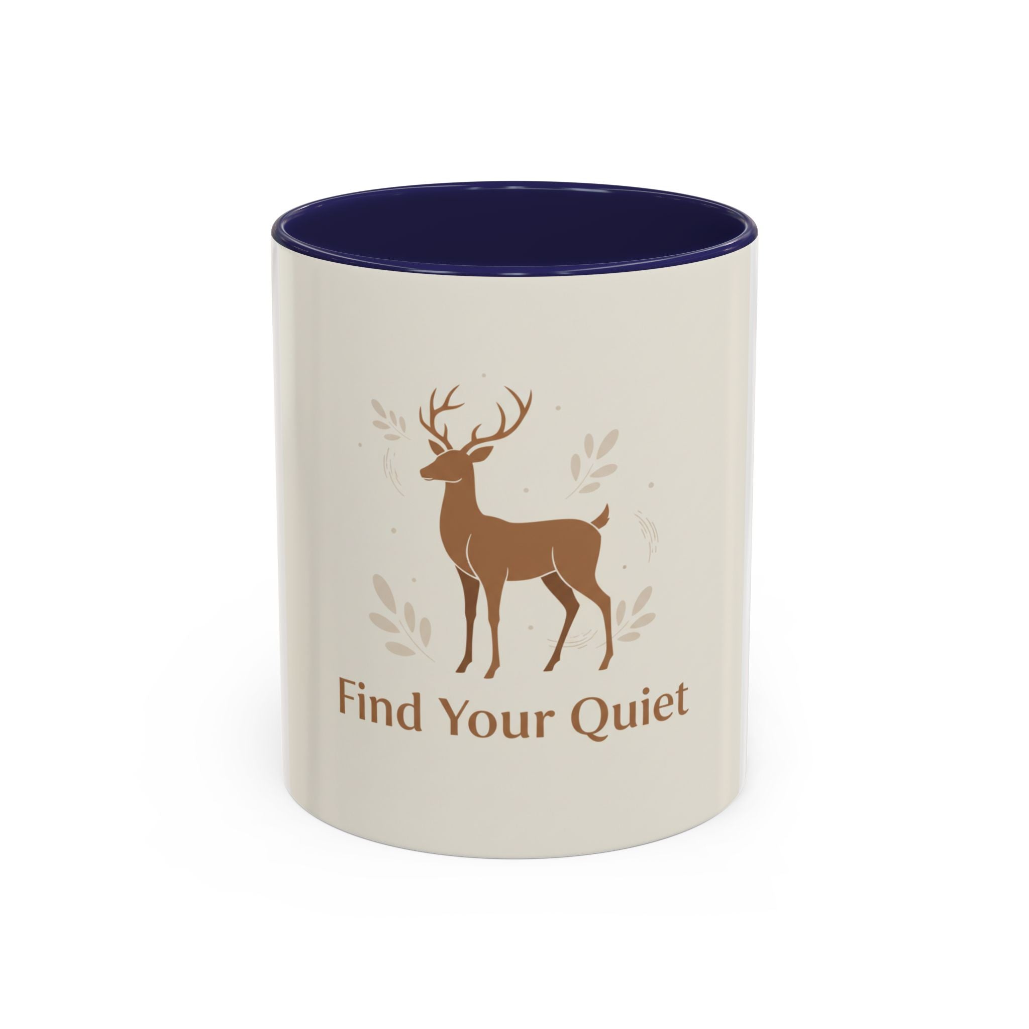 Find Your Quiet Deer Coffee Mug — Rustic Motivational Accent Mug
