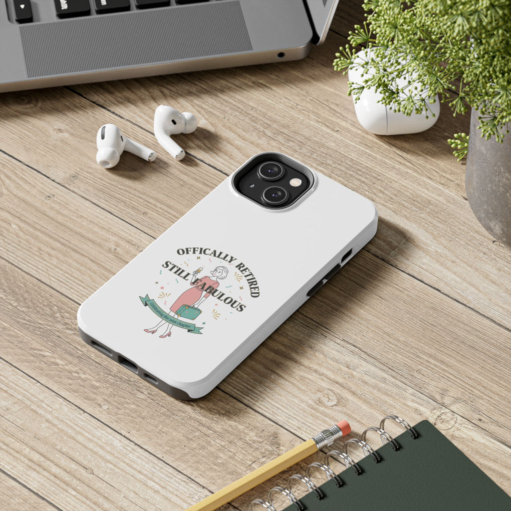 Officially Retired Still Fabulous Phone Case | Retirement, Retro Lady