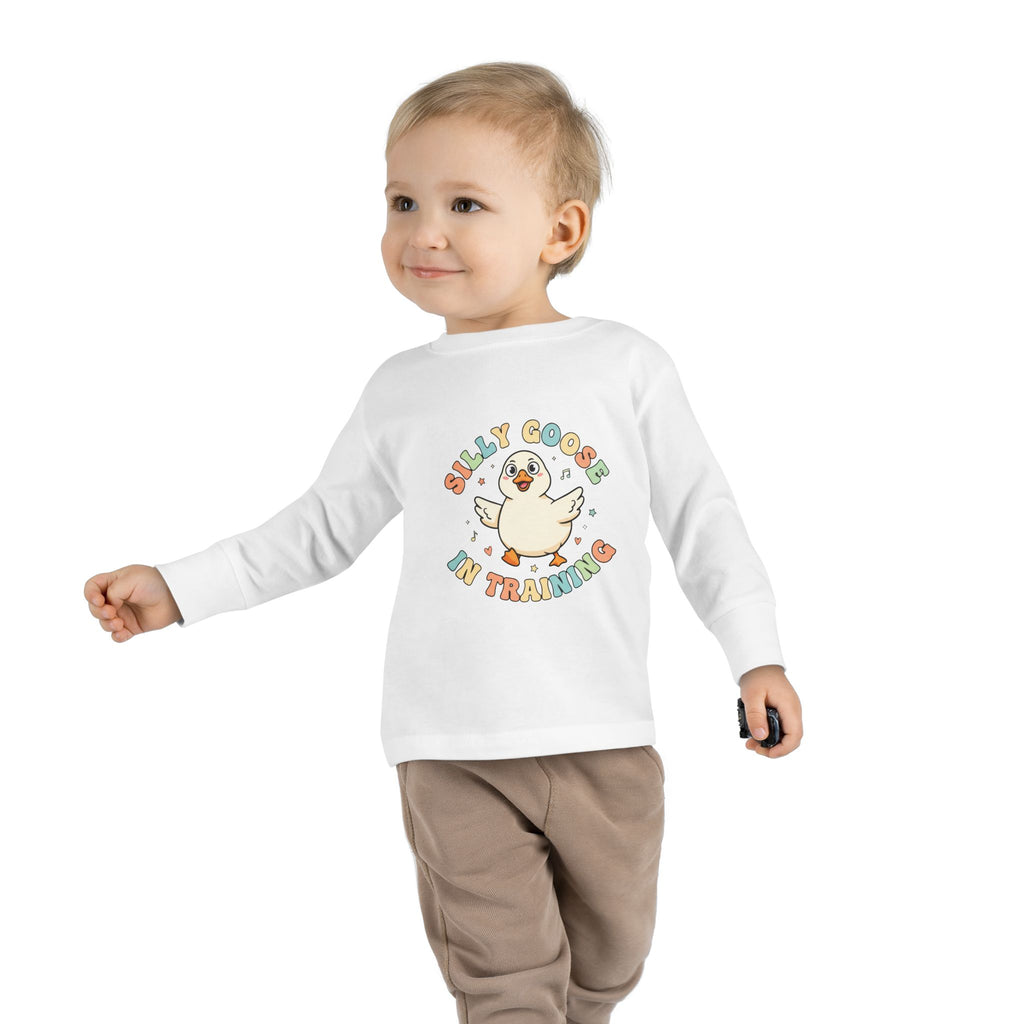 Silly Goose in Training Toddler Tee | Cute Duck Graphic