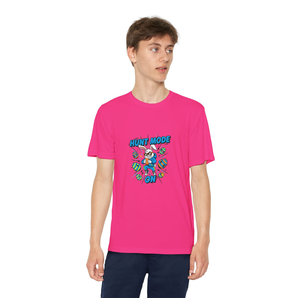 Hunt Mode On Youth T-Shirt | Hunting Mascot Tee