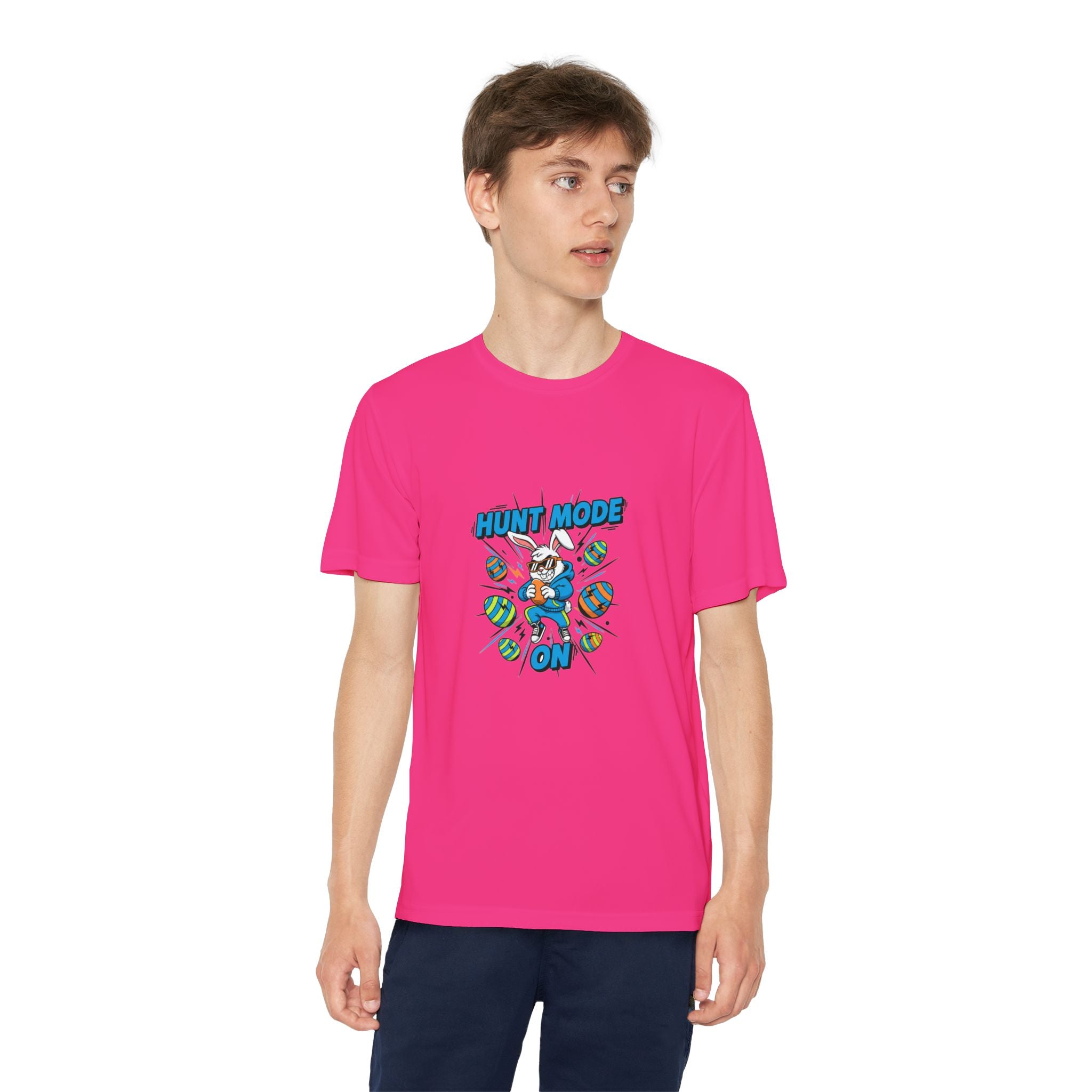 Hunt Mode On Youth T-Shirt | Hunting Mascot Tee