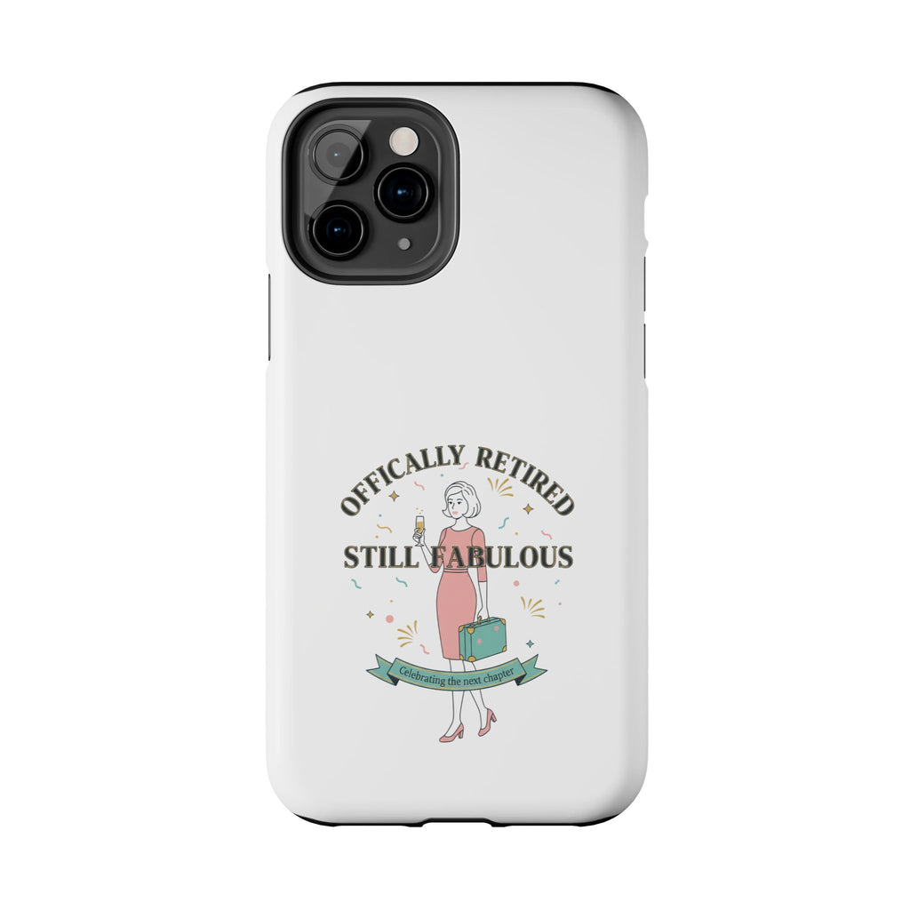 Officially Retired Still Fabulous Phone Case | Retirement, Retro Lady