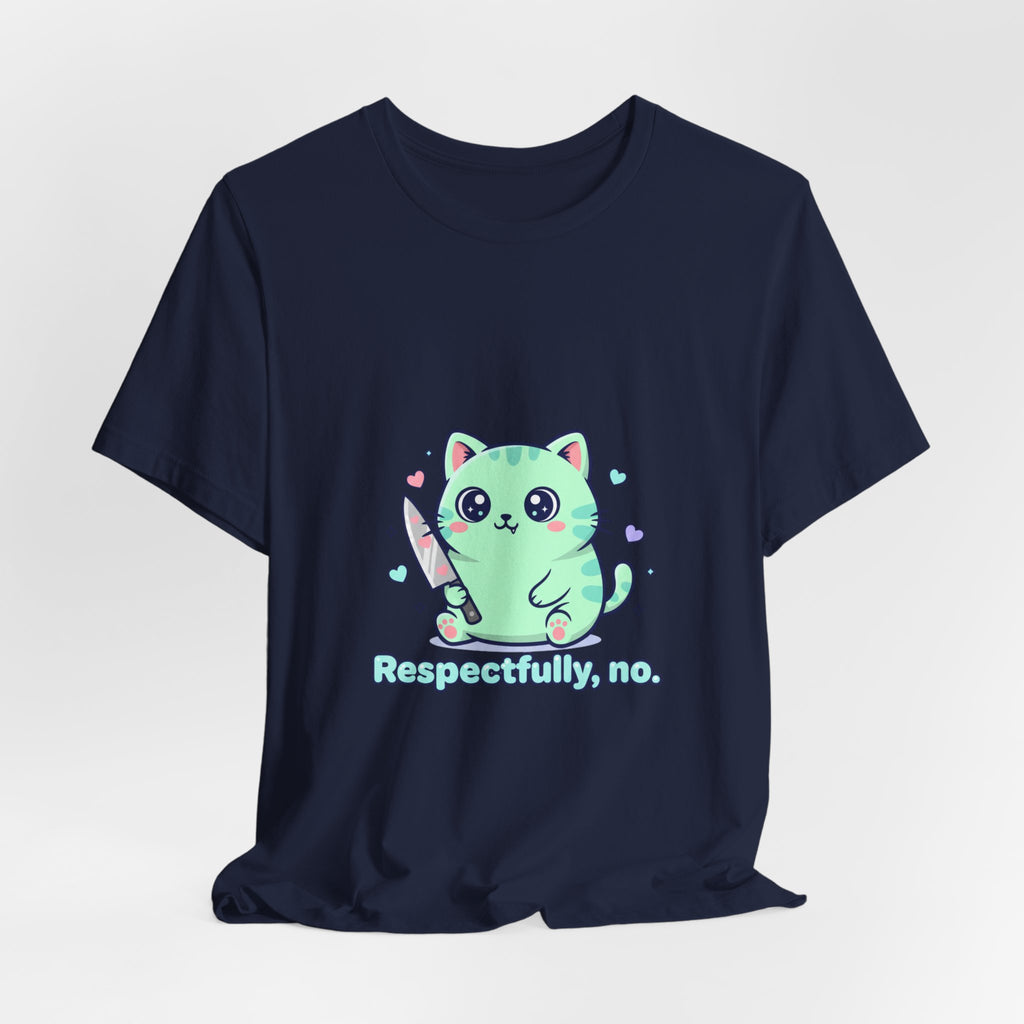 Respectfully No cat tee | Kawaii threat, pastel soft grunge