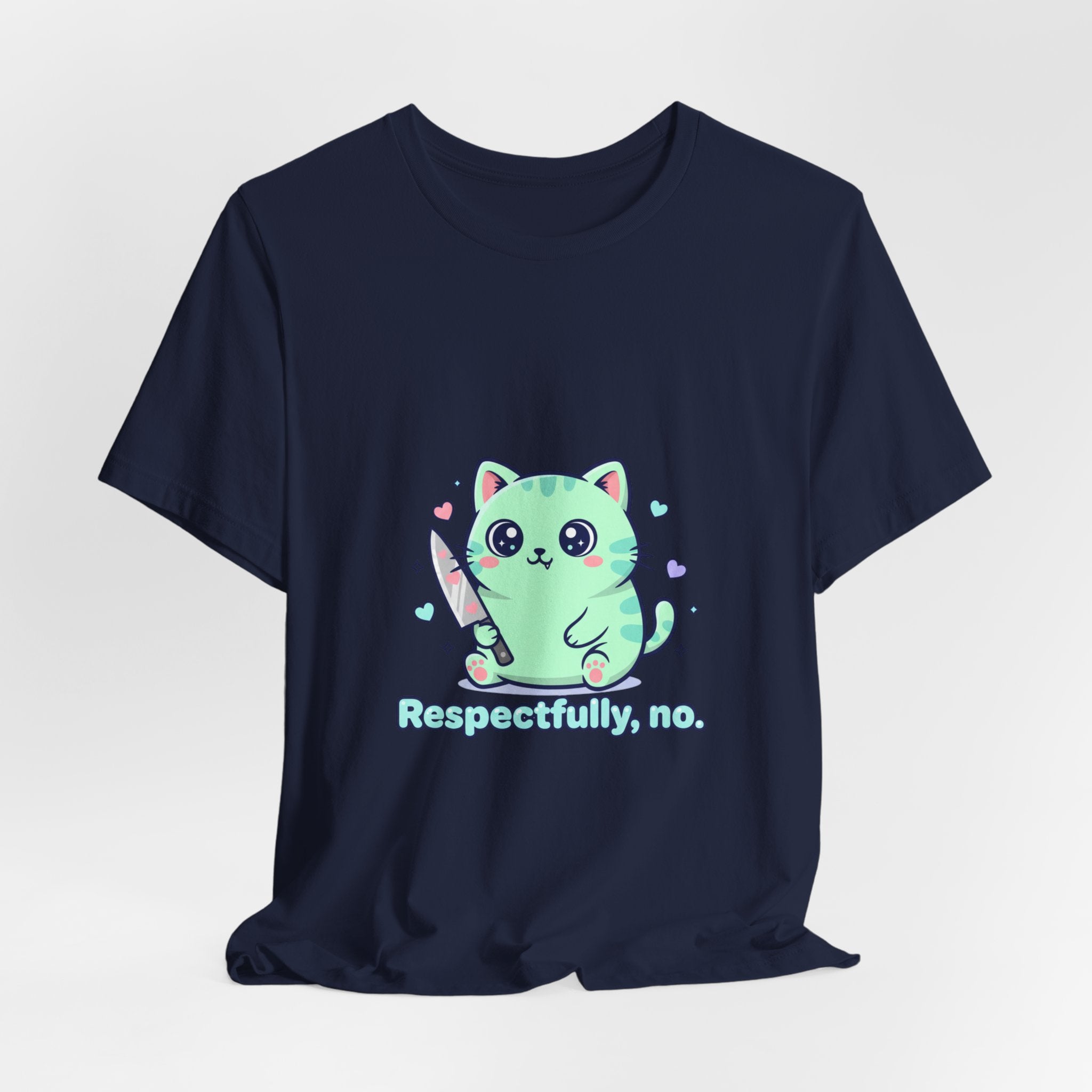 Respectfully No cat tee | Kawaii threat, pastel soft grunge