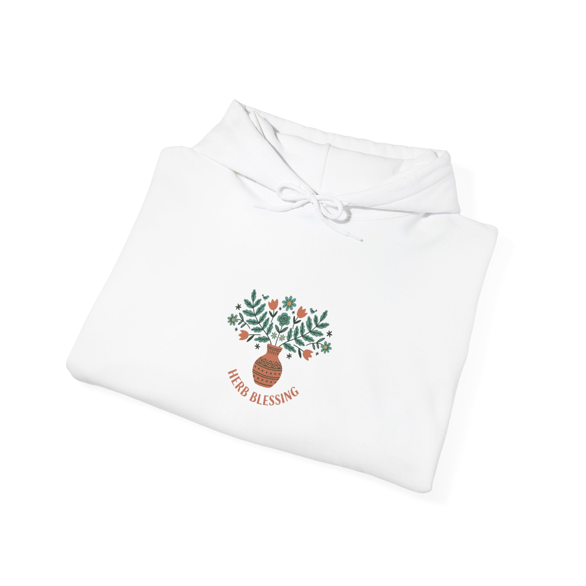 Hand-Drawn Folk Botanical Hoodie | embroidery style botanical illustration