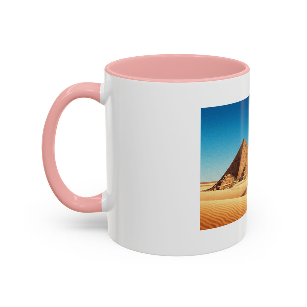 Egypt Pyramids Accent Coffee Mug — Desert Camel Travel Scene (11/15oz)