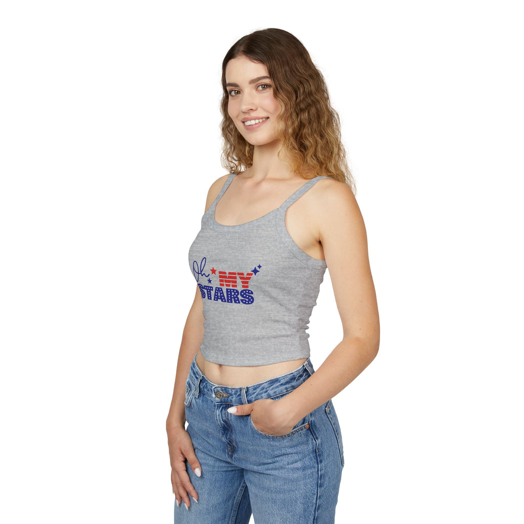 Oh My Stars tank top | Patriotic USA flag lettering, Fourth of July