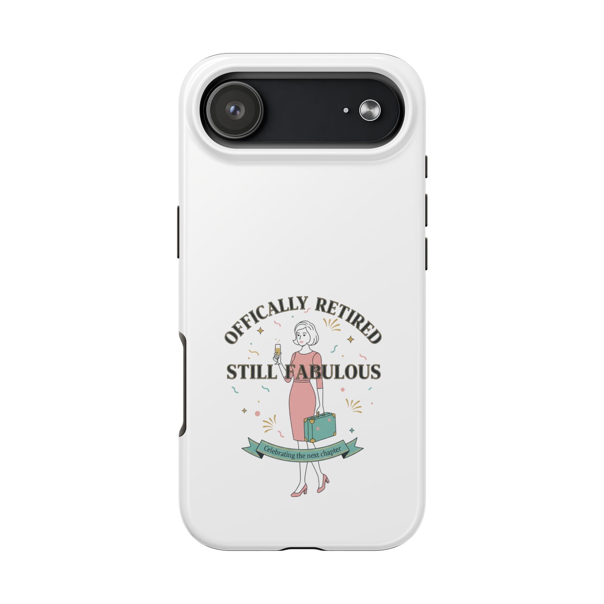 Officially Retired Still Fabulous Phone Case | Retirement, Retro Lady