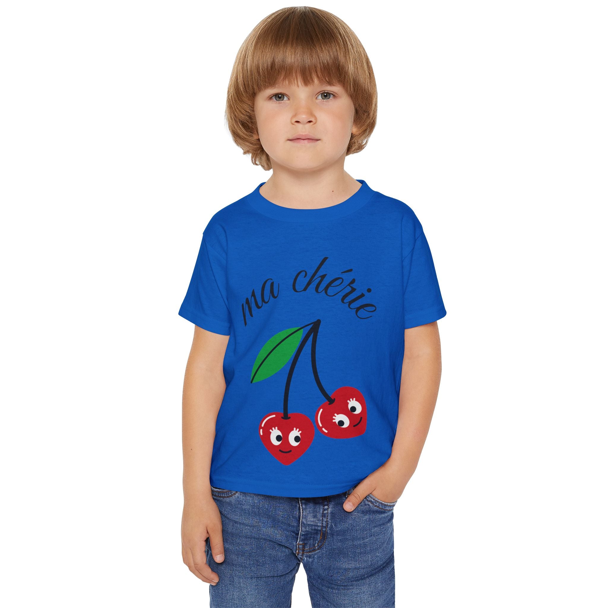 Toddler T-Shirt — "ma chérie" Cute Cherry Graphic