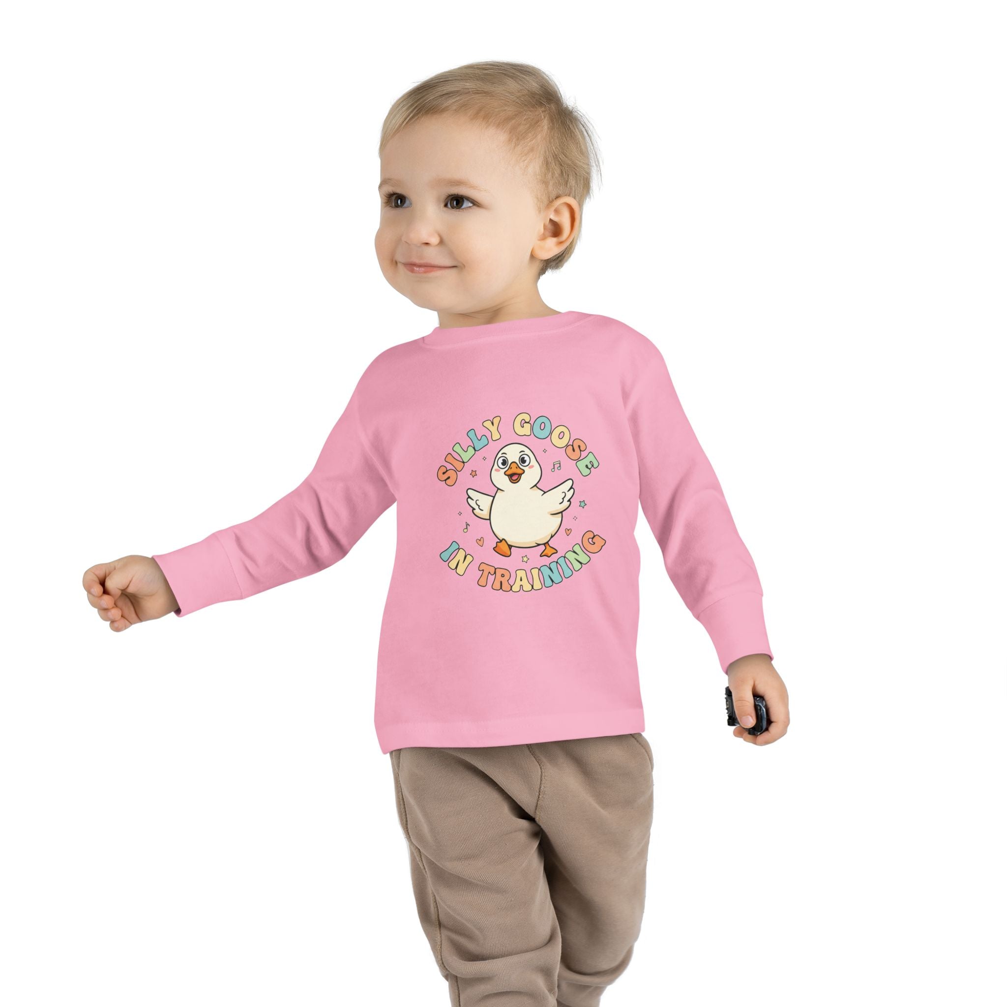 Silly Goose in Training Toddler Tee | Cute Duck Graphic