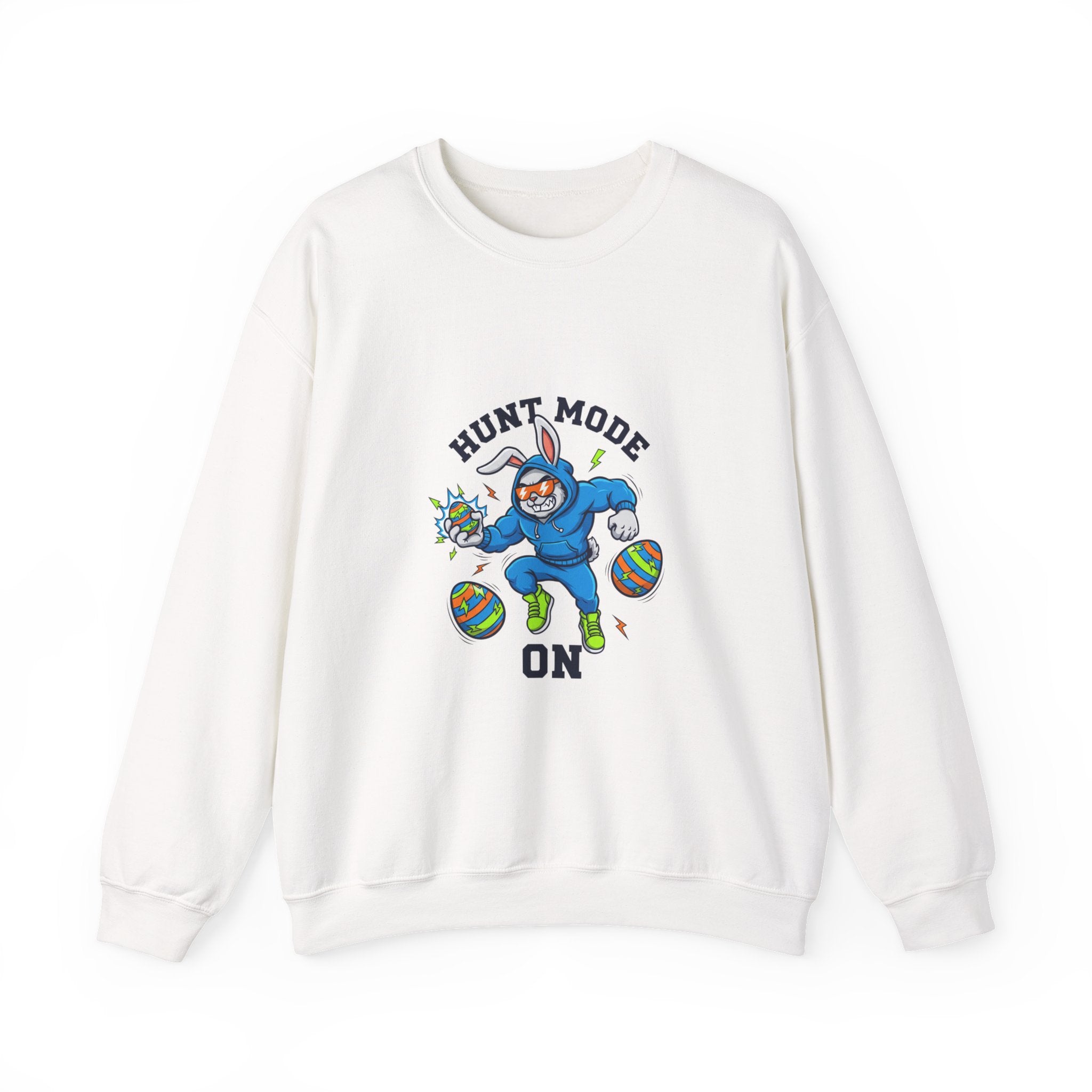 Hunt Mode On Easter Crewneck Sweatshirt | boys Easter shirt, egg hunter