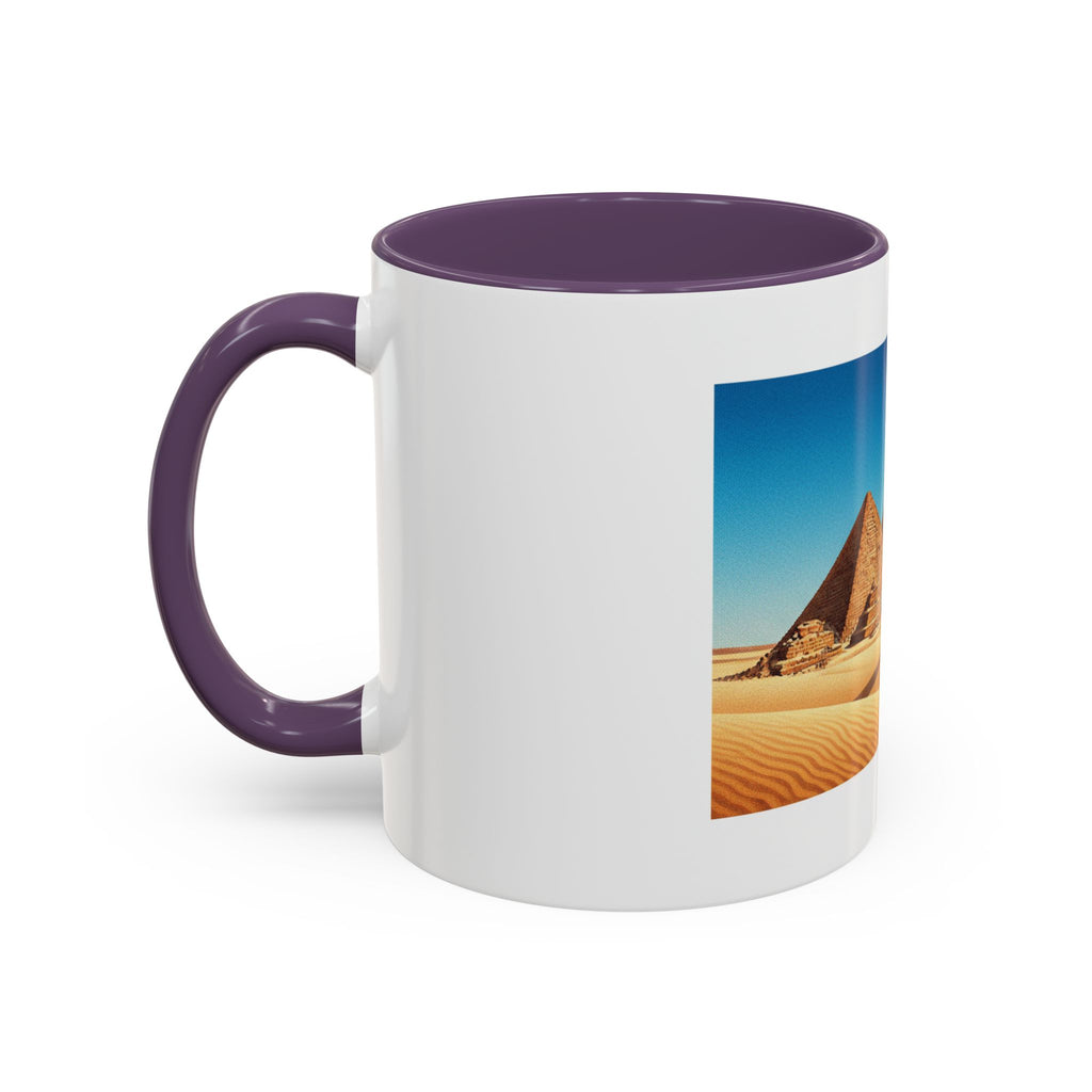 Egypt Pyramids Accent Coffee Mug — Desert Camel Travel Scene (11/15oz)
