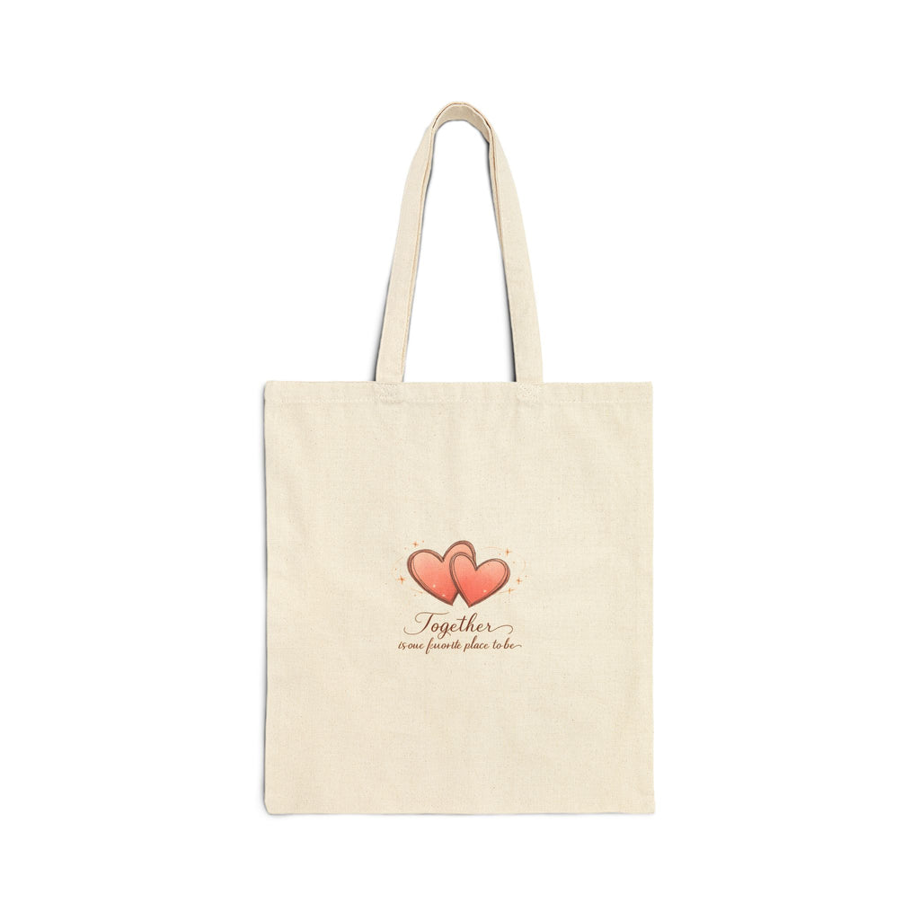 Together Time Heart Illustration Tote | date night at home, cozy couple