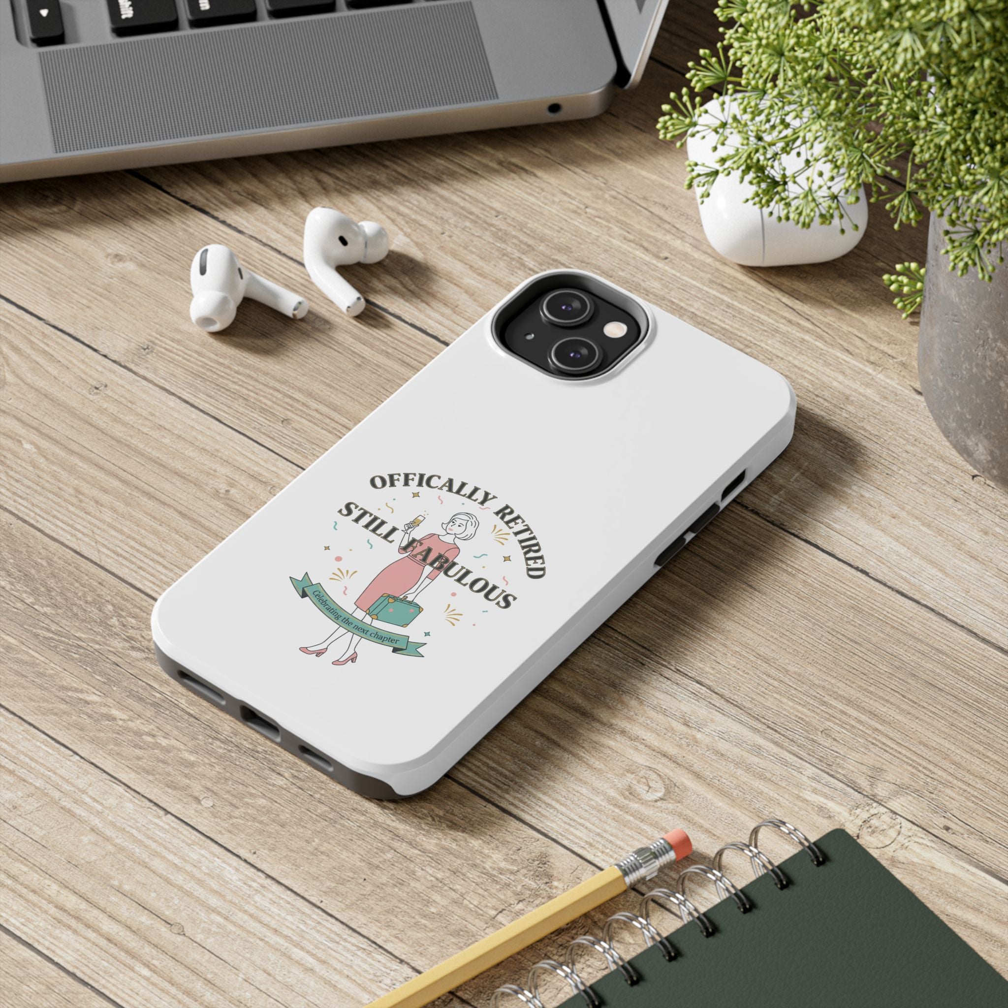 Officially Retired Still Fabulous Phone Case | Retirement, Retro Lady
