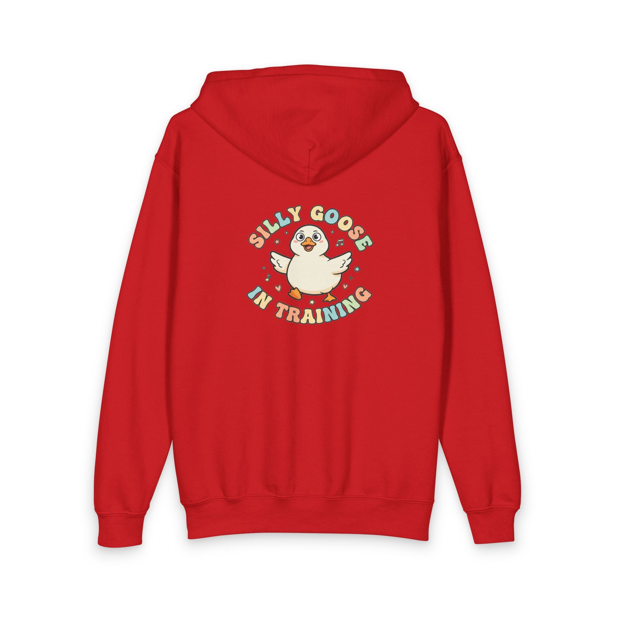 Silly Goose in Training Hoodie | Cute Cartoon Goose Kids Zip-Up