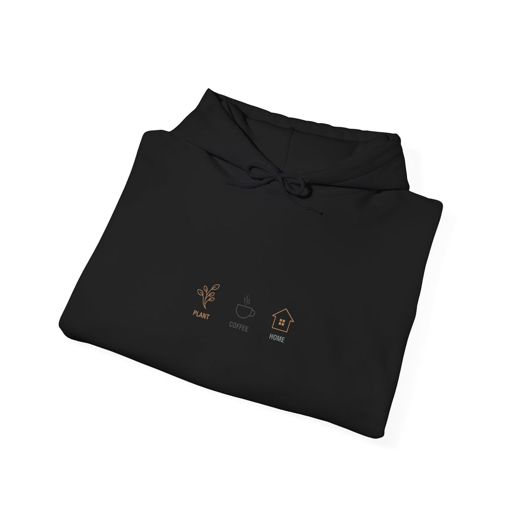 Minimal One-Line Plant Icons Hoodie | Single Continuous Line Illustration, Scandi Line Art