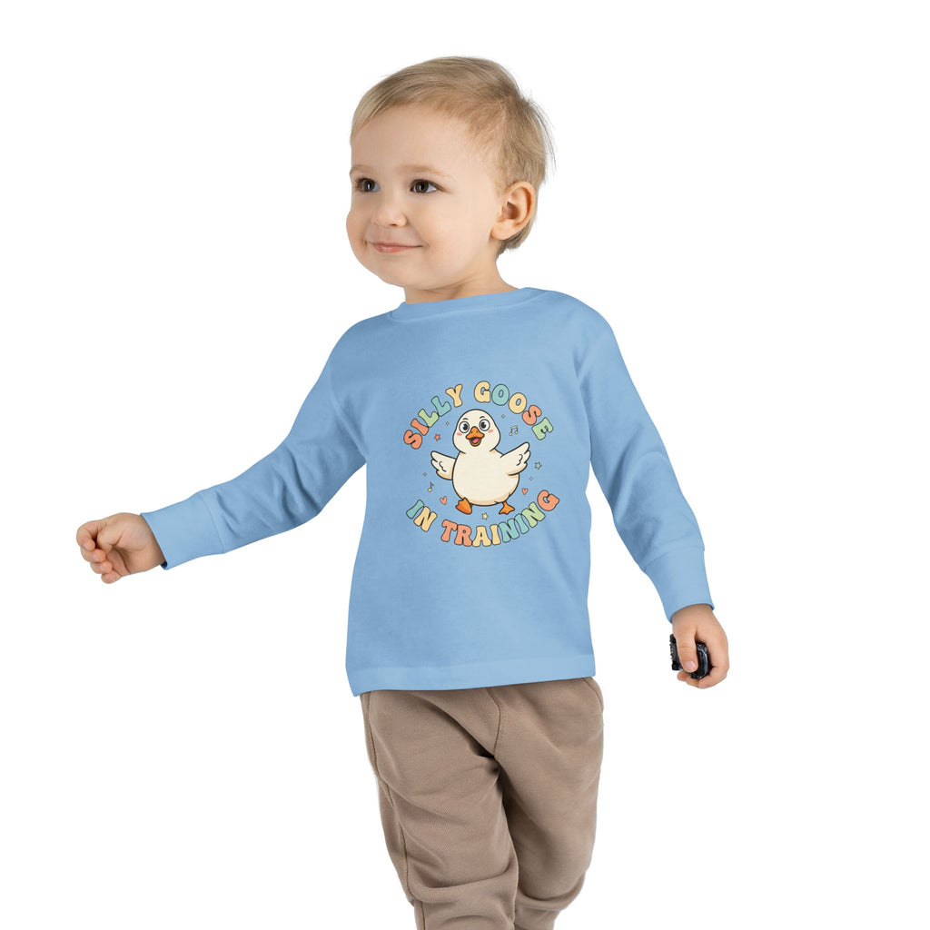 Silly Goose in Training Toddler Tee | Cute Duck Graphic