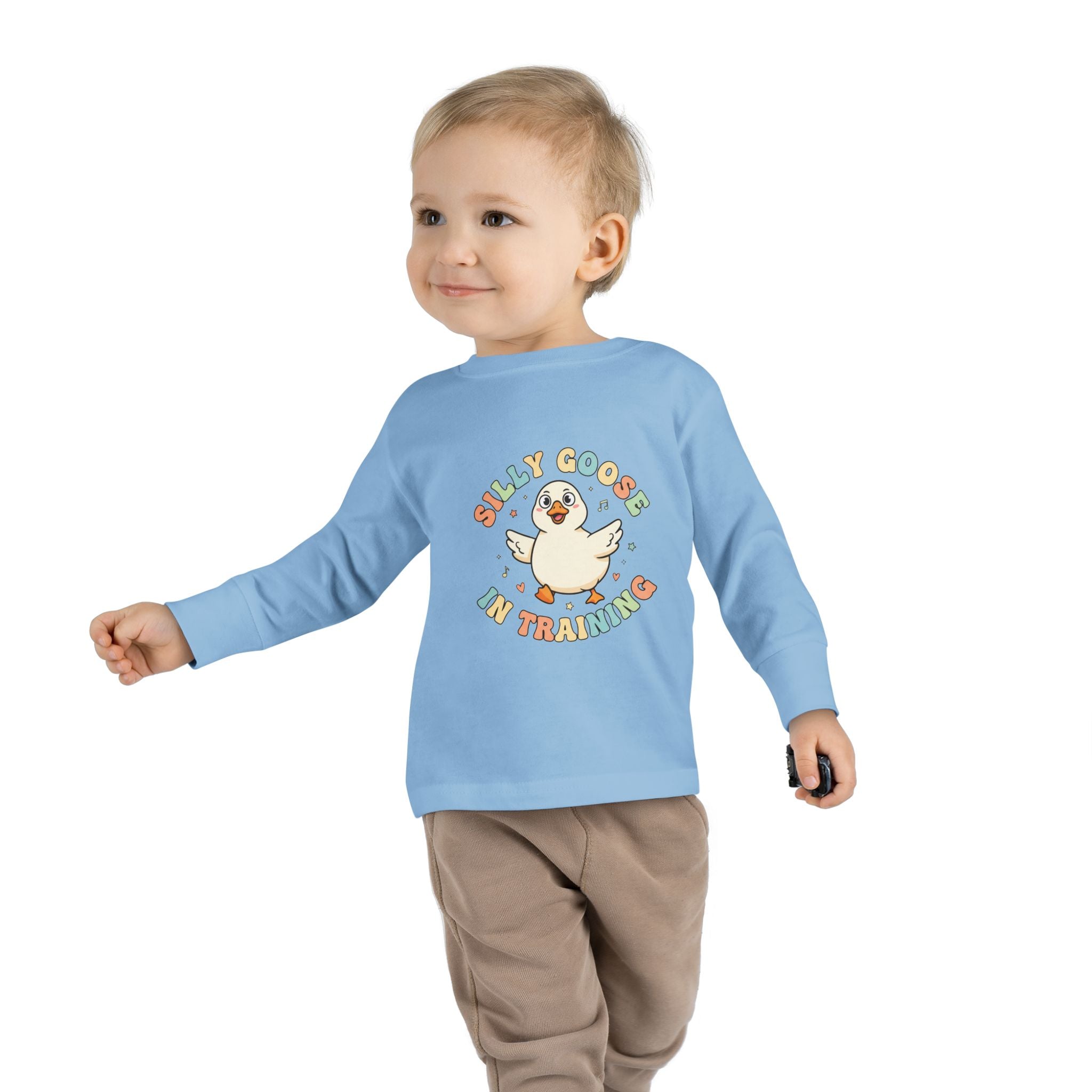 Silly Goose in Training Toddler Tee | Cute Duck Graphic