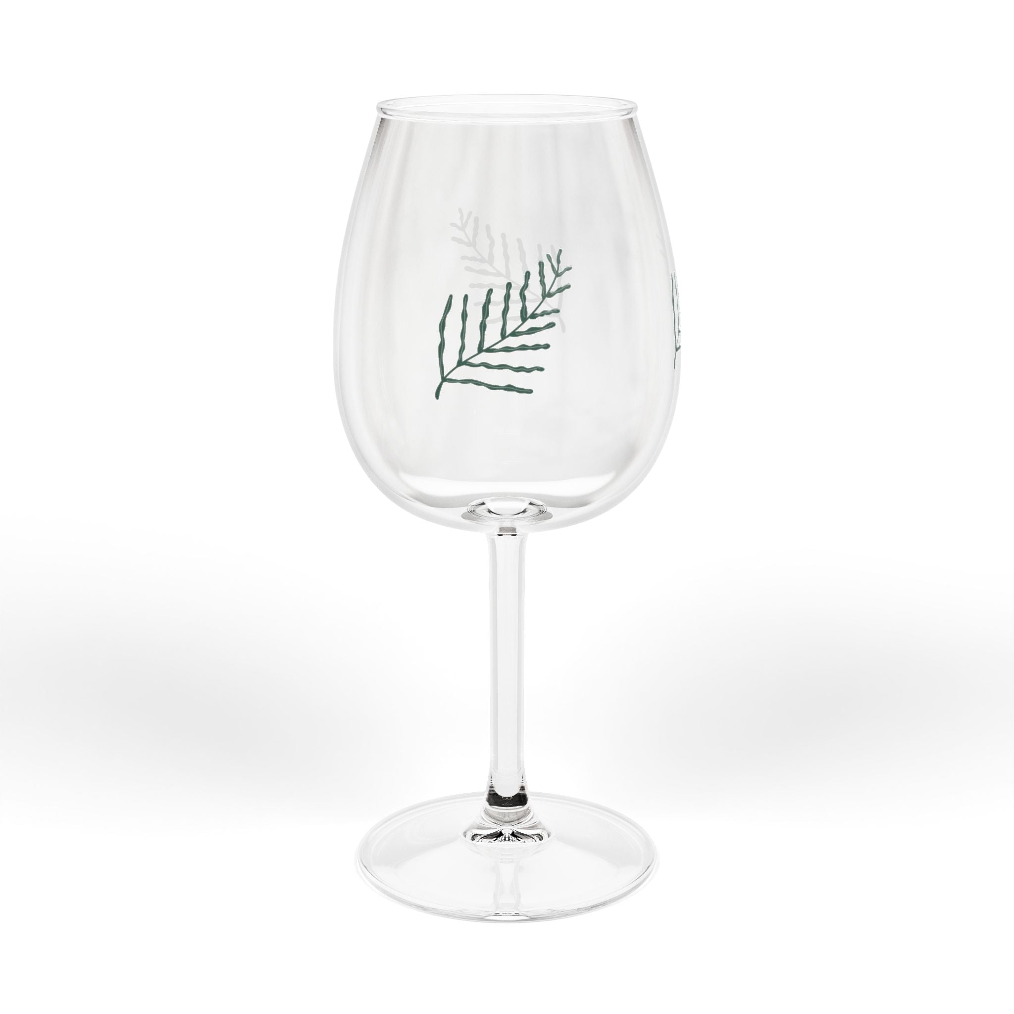 Green Leaf Vines Wine Glass