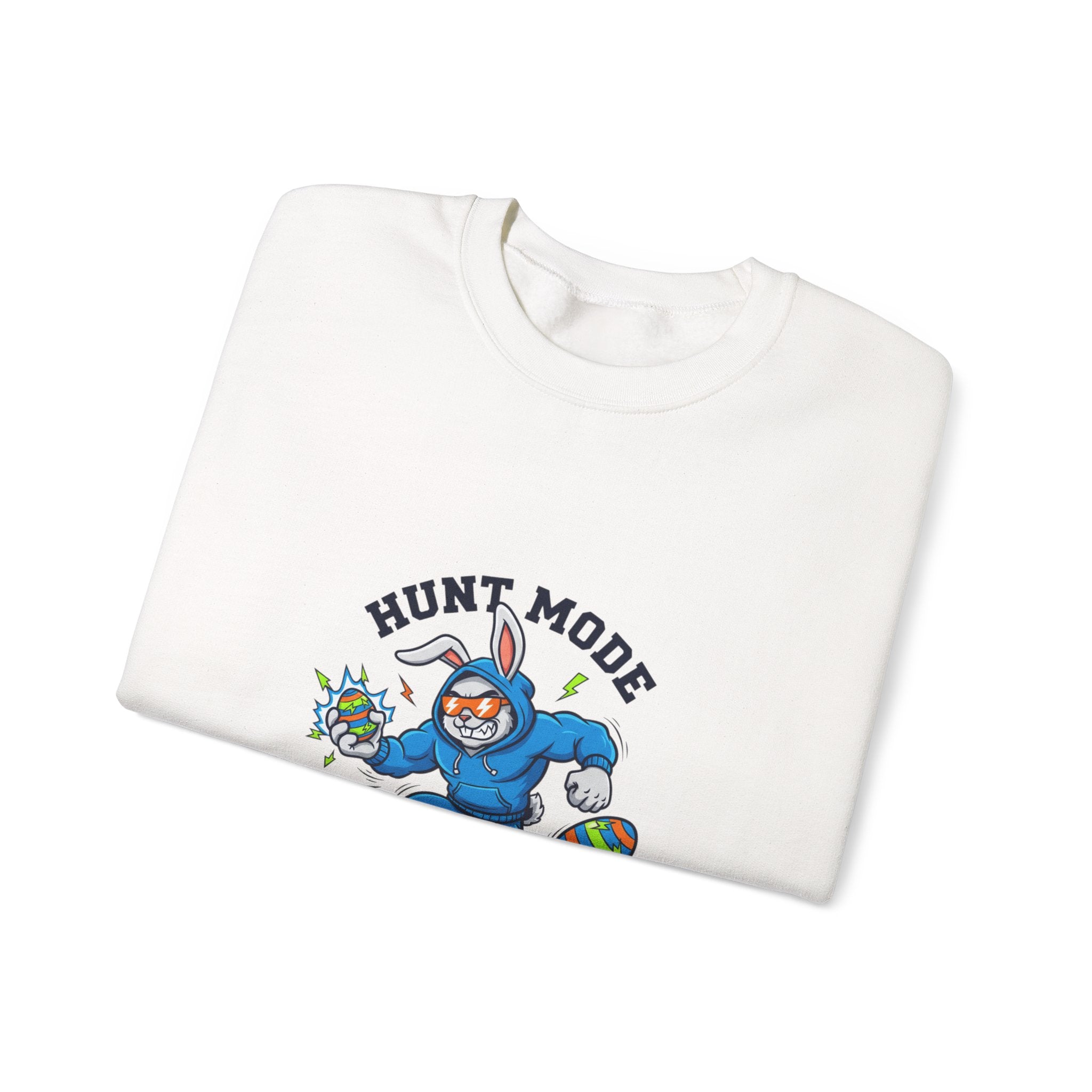 Hunt Mode On Easter Crewneck Sweatshirt | boys Easter shirt, egg hunter