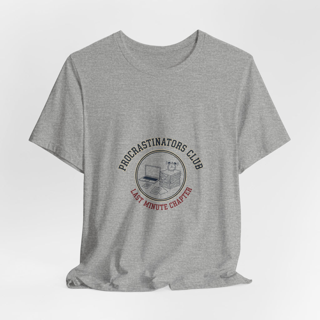 Procrastinators Club Tee | ironic club shirt, varsity style