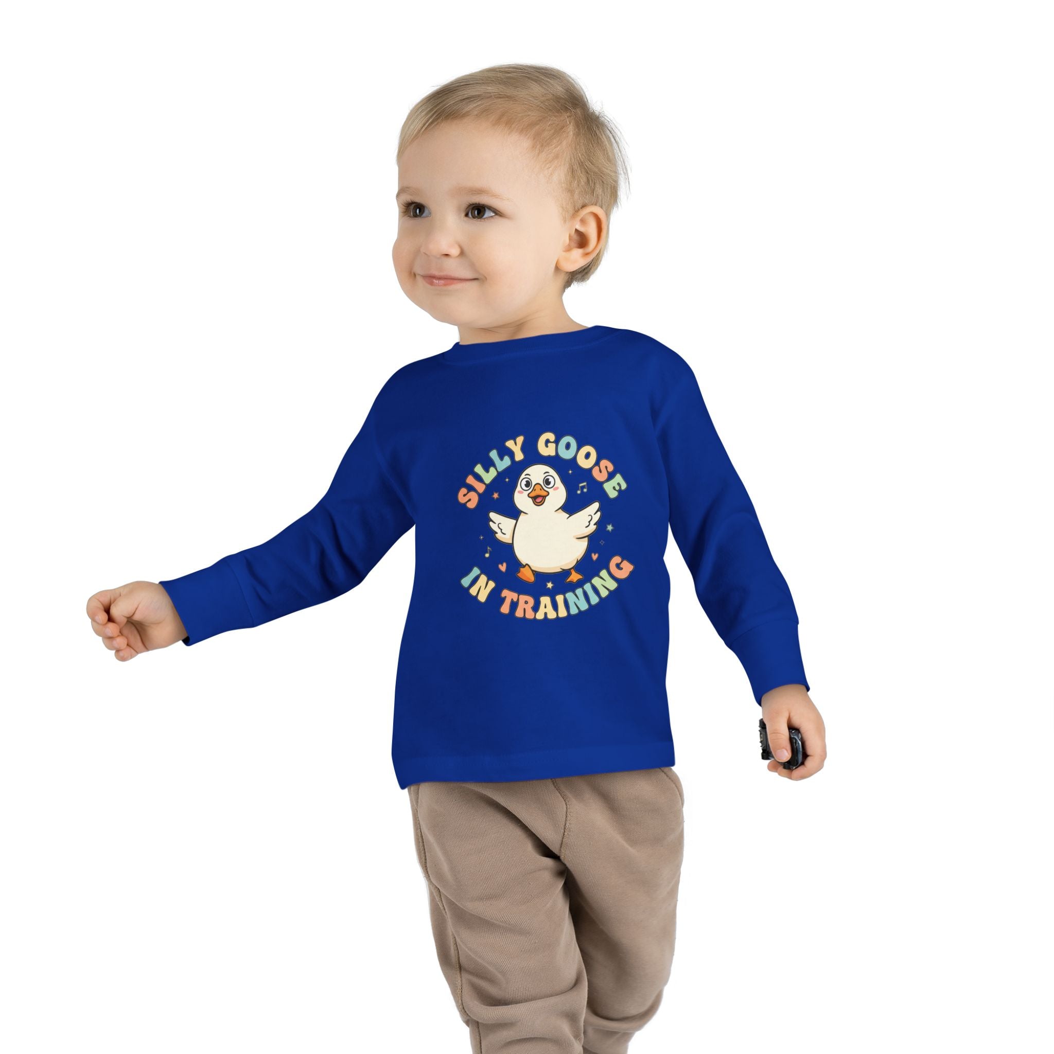 Silly Goose in Training Toddler Tee | Cute Duck Graphic