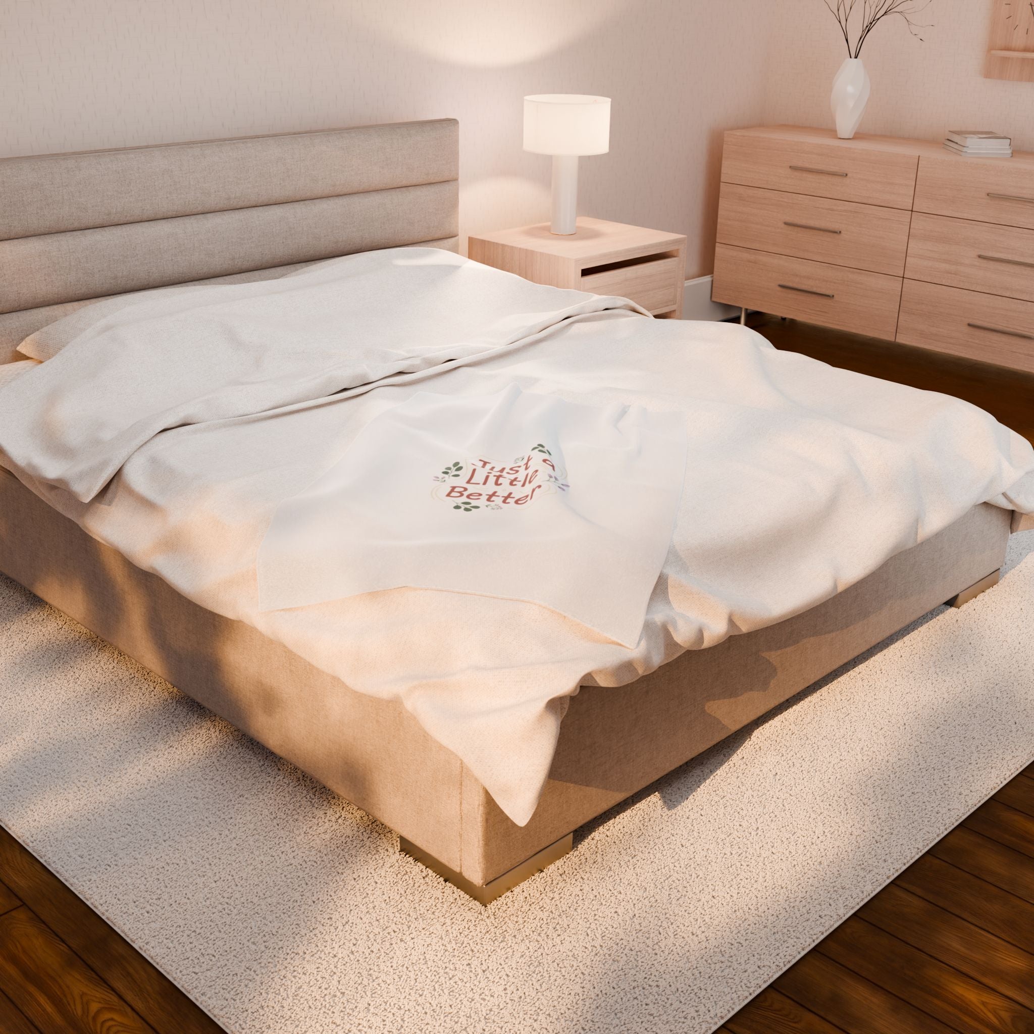 just a little better velveteen blanket | micro affirmation, calming encouragement
