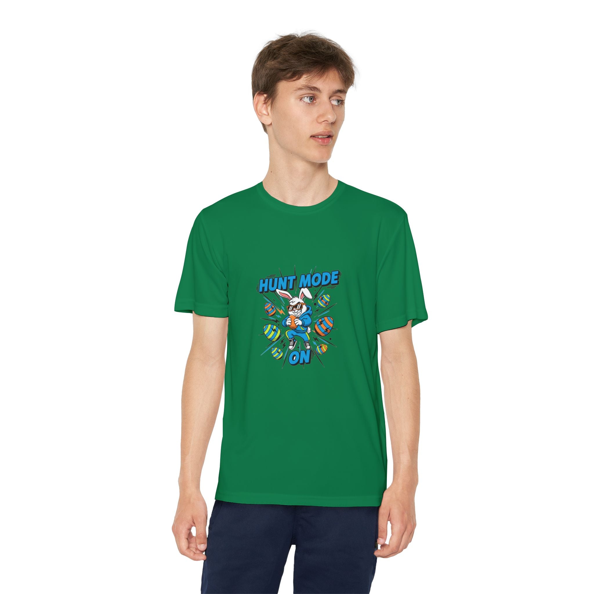 Hunt Mode On Youth T-Shirt | Hunting Mascot Tee