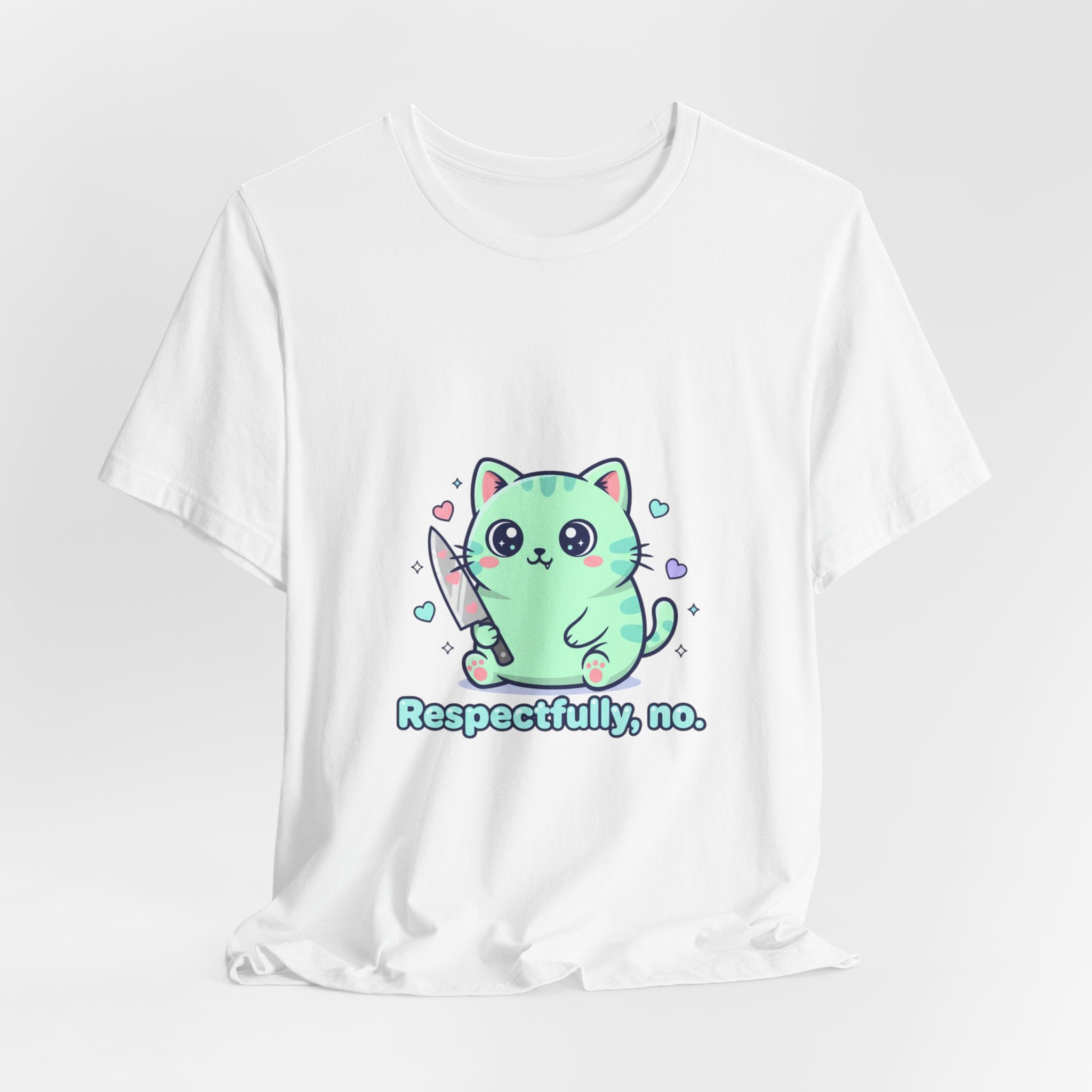 Respectfully No cat tee | Kawaii threat, pastel soft grunge