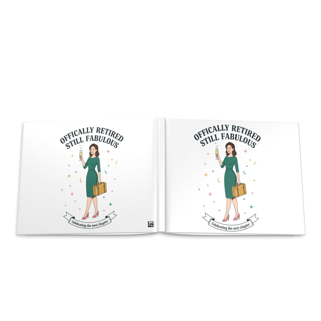 Officially Retired Still Fabulous Hardcover Photo Book | Retirement Travel Keepsake
