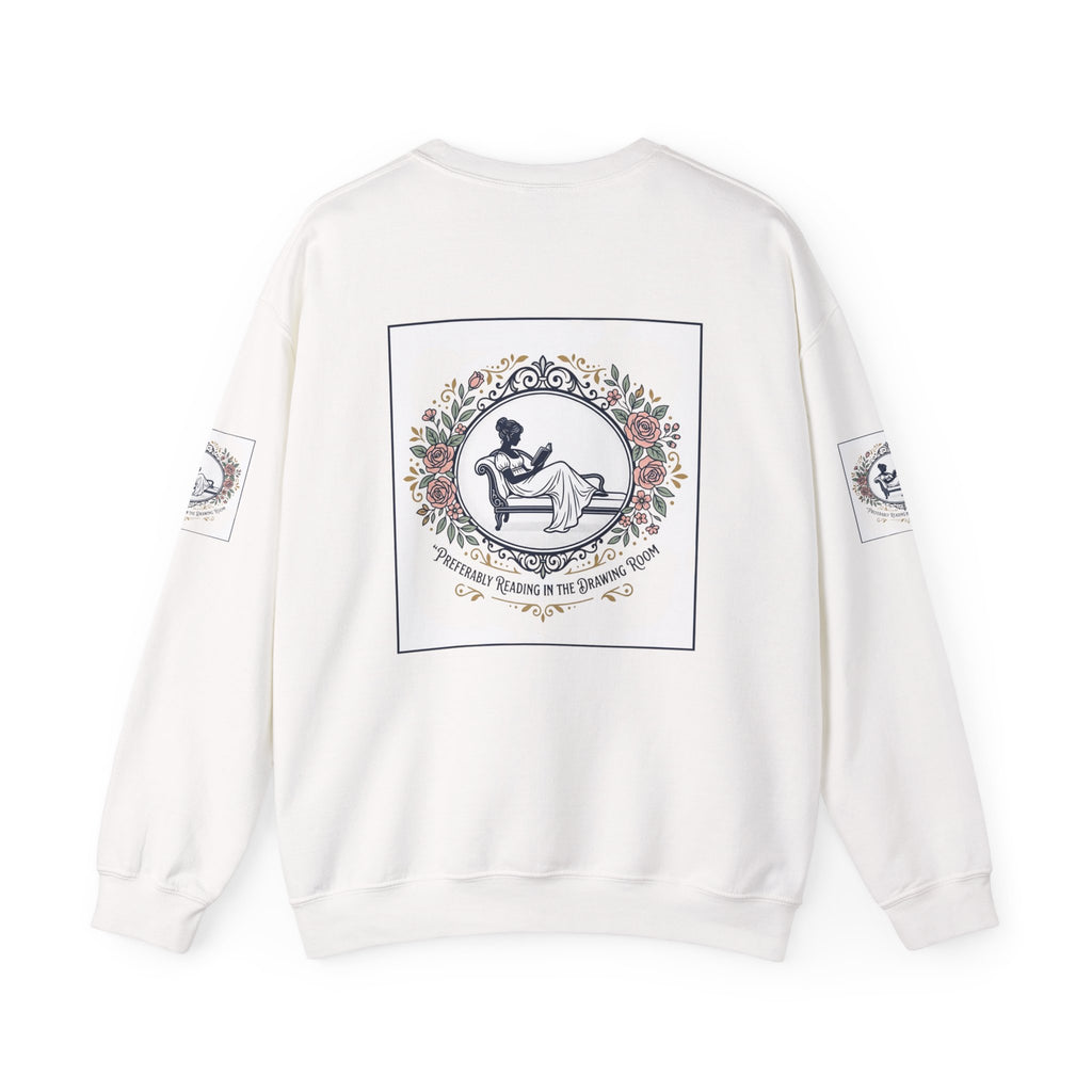 Bluza Damska z Nadrukiem | Czytająca Kobieta | Vintage Kwiatowy Medalion