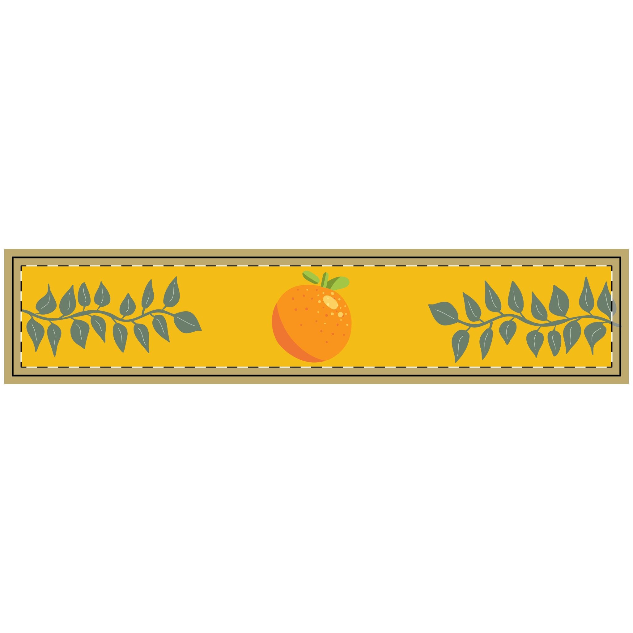 Citrus Quilted Table Runner — Orange & Olive Branch Kitchen Decor