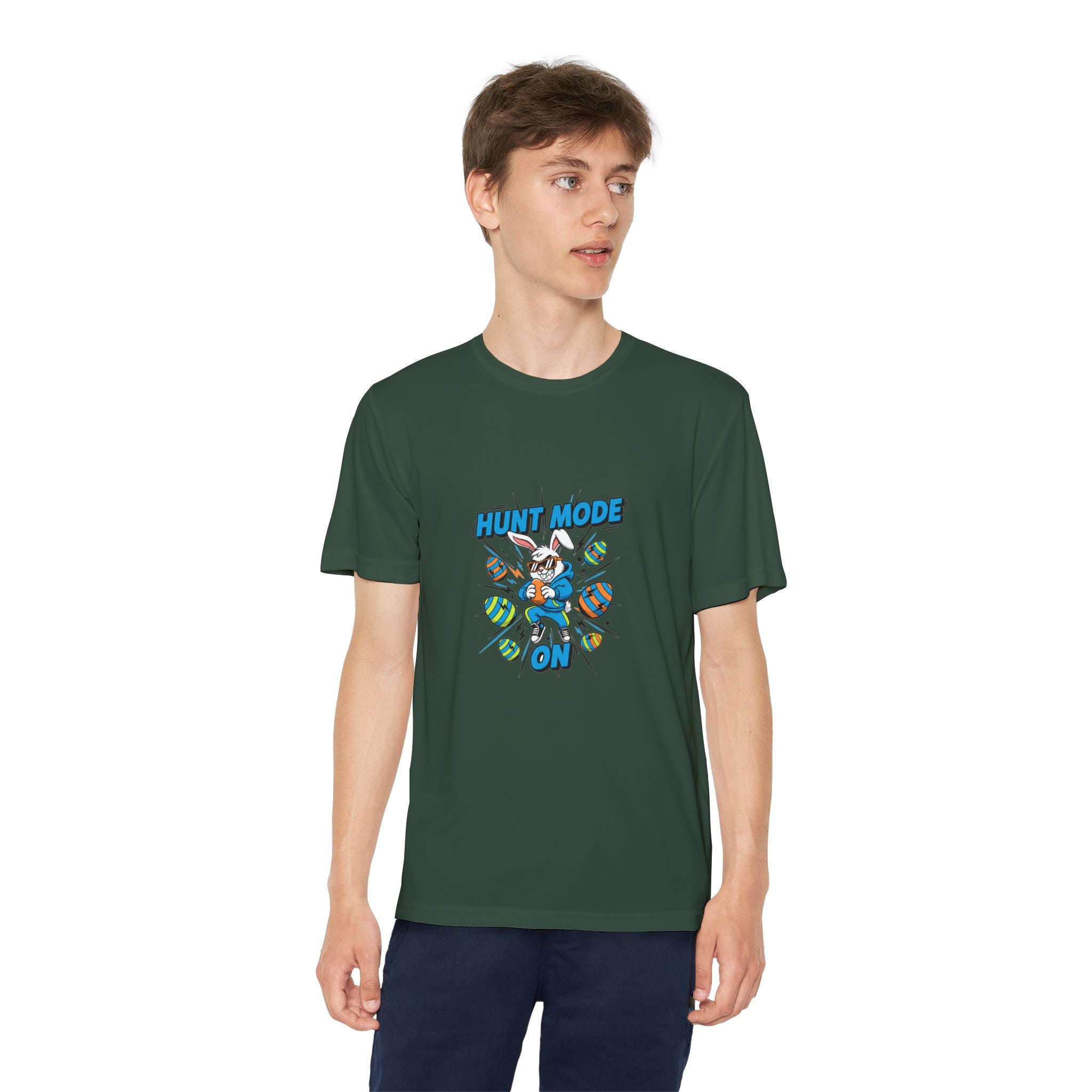 Hunt Mode On Youth T-Shirt | Hunting Mascot Tee