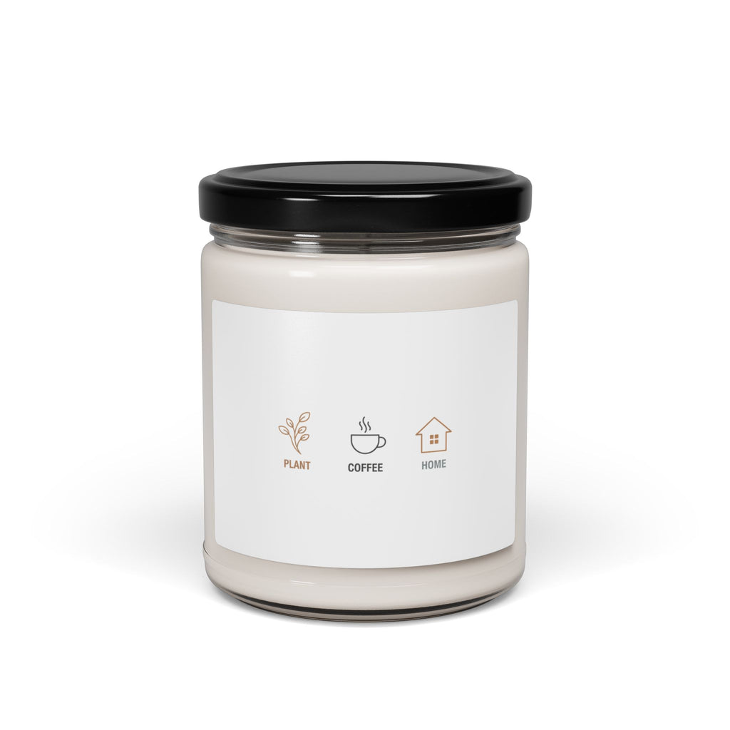 One-Line Plant Coffee Home Candle, Minimalist Soy Candle, Scandi Line Art