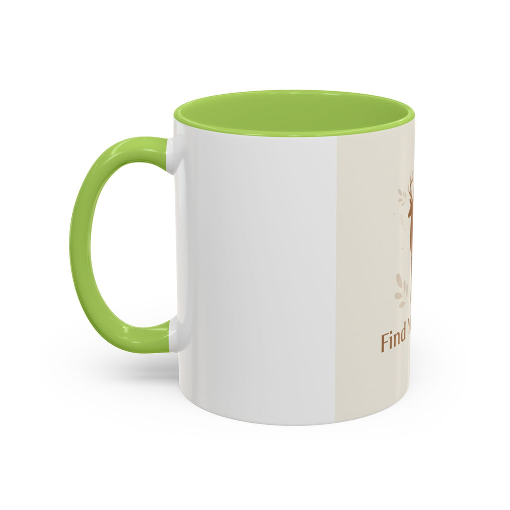 Find Your Quiet Deer Coffee Mug — Rustic Motivational Accent Mug