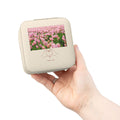 Travel Jewelry Case — Compact Pink Travel Jewelry Organizer with Ring & Earring Compartments