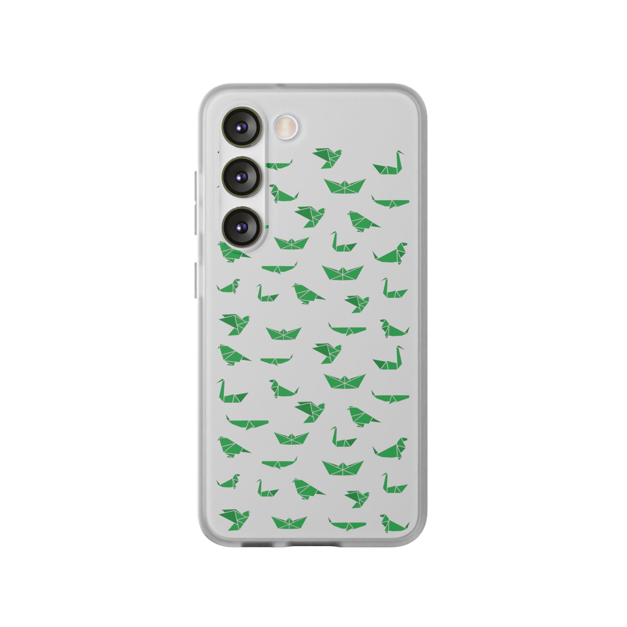 Green Origami Birds phone case | Flexi Case