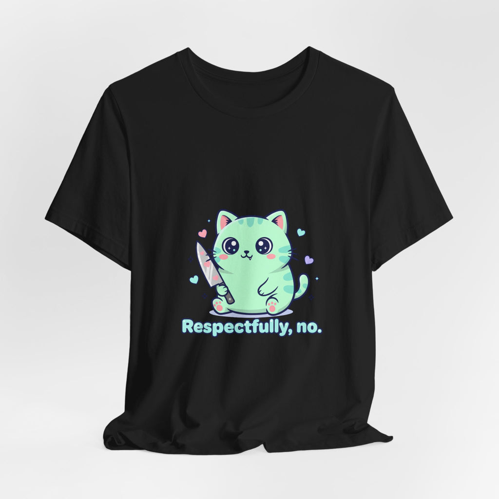 Respectfully No cat tee | Kawaii threat, pastel soft grunge